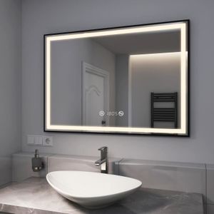 Miroir De Salle De Bain Avec Lumière Led Et Vision À 360° Selfkut