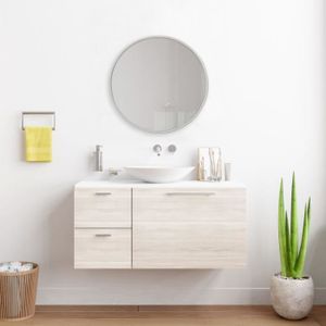 Vidaxl armoire de bain à miroir d'angle gris 30x24x60 cm VIDAXL Pas Cher 