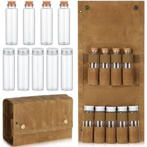 Ensemble de 6 pots à épices de camping – Salière et poivrière avec sac