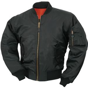 BLOUSON Bomber Américain Réversible Noir et Orange - Véritable Bomber Américain - Homme