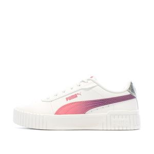 BASKET Baskets Blanches/Rose Fille Puma Carina 2.0