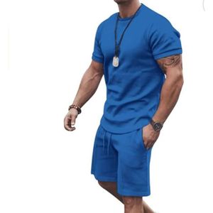 Osheoiso Ensemble Short Et Tee Shirt Homme Sportswear Imprimé - Jogging Été 2 Pièces