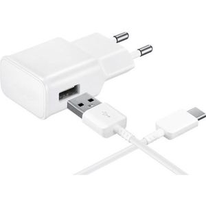 CHARGEUR TÉLÉPHONE Cable USB-C +Chargeur Secteur Blanc [Compatible Xi