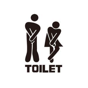 ZALING Simple Homme Femme WC Stickers Muraux Signes De Toilette Toilettes Toilettes Signalisation Plaque 