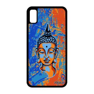 COQUE - BUMPER Coque iPhone XR silicone bouddha Bleu cover journa
