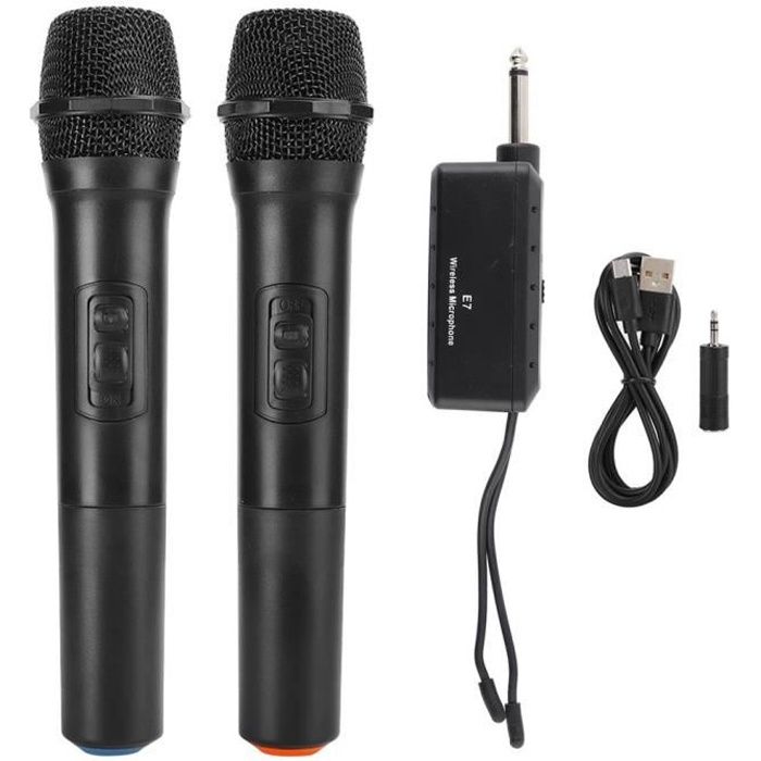 Système de microphone sans fil VHF professionnel, 4 canaux, déterminer le  microphone de karaoké pour la maison, la fête, l'église, l'événement, le  haut-parleur TV PA - AliExpress