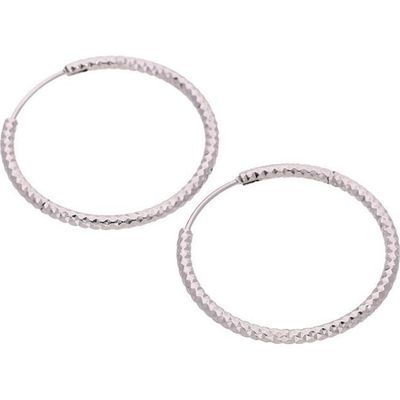 Boucles d'oreilles femme créoles edora argent 925/1000 et oxydes