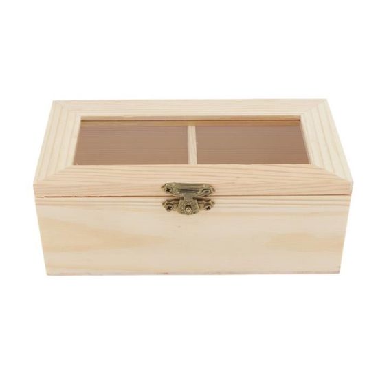 Boite A The Coffret A The En Bois De Collection Coffret Pour Sachets De The Avec Verrouillage 2 Emplacements Fait Main Achat Vente Boite A Bijoux Cdiscount
