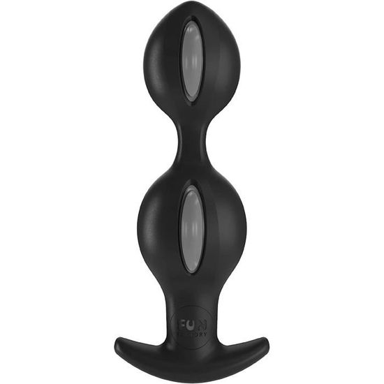 Plug Anal Gonflable Avec Boules - Noir En Silicone, 14 X 3 Cm, Neuf InflateGear