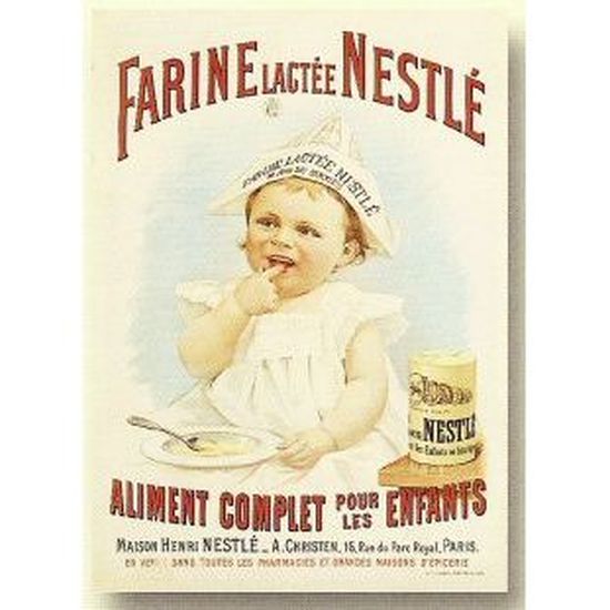 Plaque Metal x15 Farine Lactee Pour Bebe Nestle Cdiscount Maison