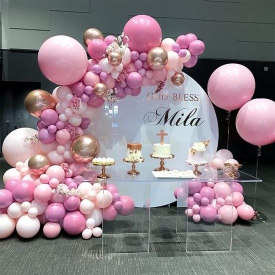 Arche Ballon Rose Abricot Or, bricolage arc de Ballon Rose Kit Ballon de Fête Rétro Bohème Décoration pour Fête Anniversaire Decoration Mariage Bébé Douche Birthday Party Fourniture Baby Shower  15