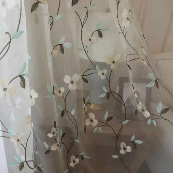 Rideaux En Tulle Brodé Amidoudou - Motif Fleur Dorée 3D, 167x245 Cm, Pour Salon Ou Mariage - 13