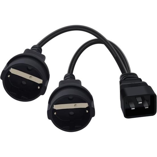 HuaLiSiJi Cable Extension Electrique Schuko 16A 250V Cable D'extension Schuko Courte avec Caoutchouc Imperméable, 2 AC Prise IP44 pour Utilisation Extérieure ou Intérieure (Gris, 0.3 m HuaLiSiJi Cable Extension Electrique Schuko 16A 250V Cable D'extension Schuko Courte avec Caoutchouc Imperméable, 2 AC Prise IP44 pour Utilisation Extérieure ou Intérieure (Gris, 0.3 m