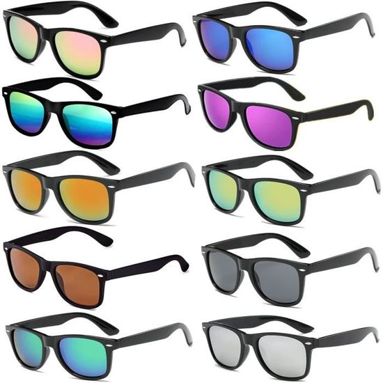 UieaMsio Lot De 9 Lunettes De Soleil Hawaïennes Fun - Déguisement Pour Fête, Plage, Enfants Et Adultes