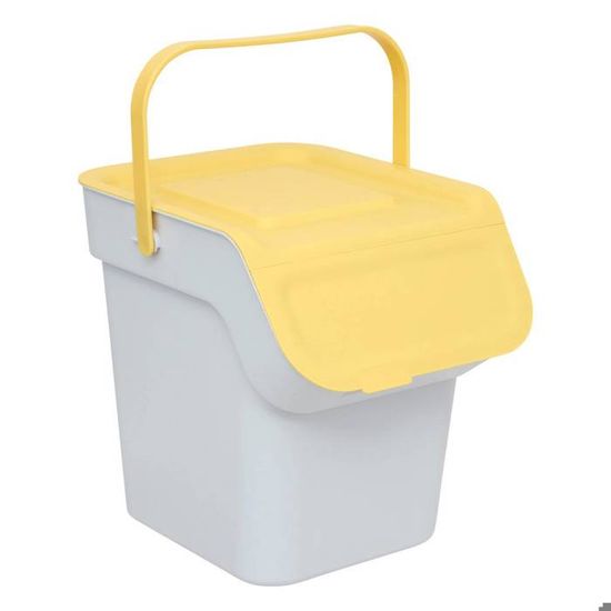 Poubelle à Pédale FIVE Simply Smart 3L - Métal, Soft-close, Jaune - 17x20x24 Cm - 6