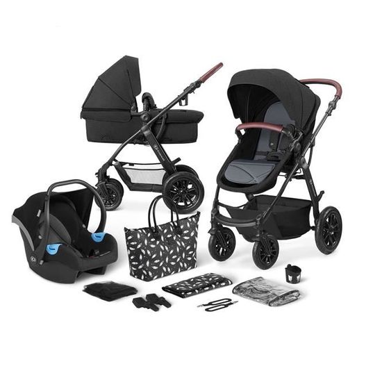 Poussette combinée 3en1 KINDERKRAFT XMOOV - jusqu'à 22 kg - Noir