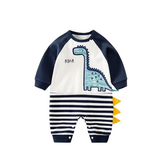 Pyjama Garçon Manches Longues Imprimé Dinosaure - Automne/hiver 2025 - Chaud Et Doux - Taille Enfant
