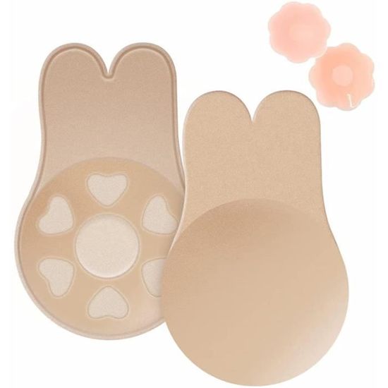 Soutien-gorge Adhésif Dos Nu – 2 Pièces (couleur Nude + Noir), Effet Push-up