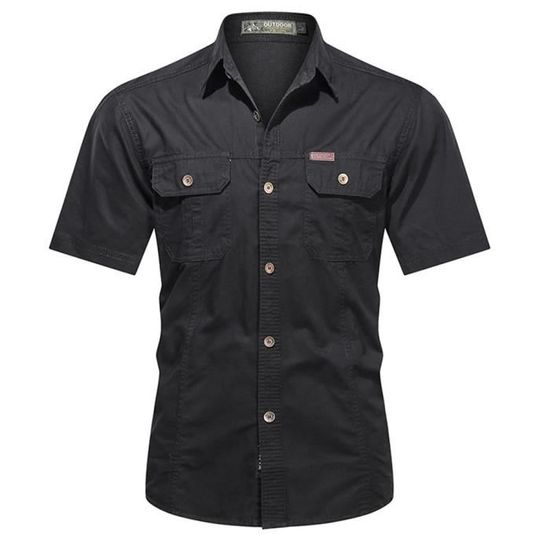 Chemise Affliction Manches Courtes Homme - Taille XL, Noir, Occasion Très Bon État