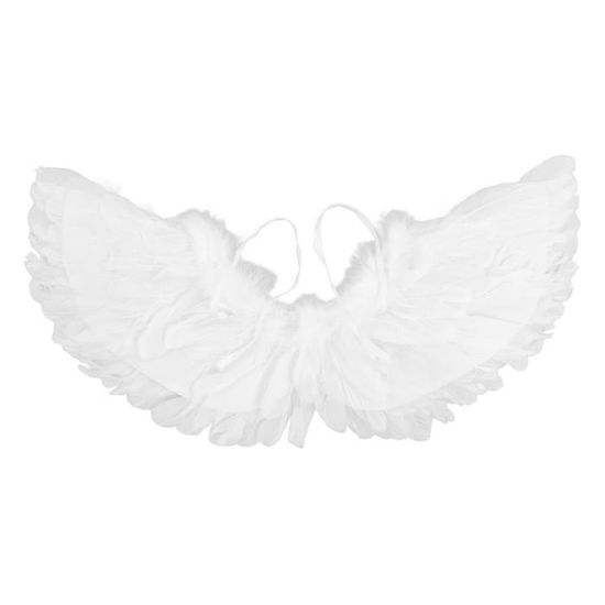Ailes De Fée Blanches Pailletées + Serre-Tête Halo Doré - Déguisement Ange Parfait Pour Filles Noël, Halloween & Fêtes