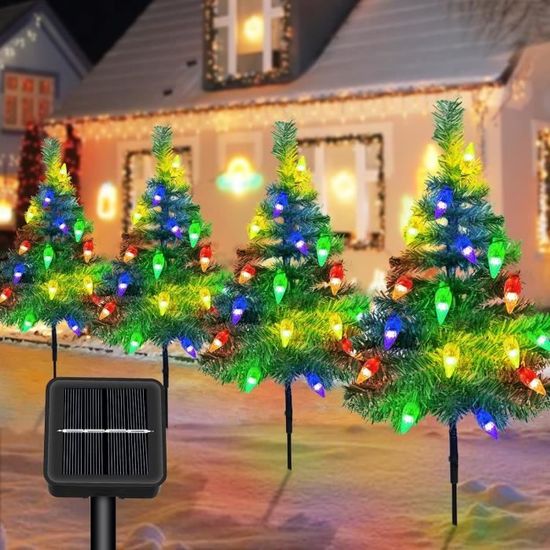 Lampes Solaires Lucioles PATIOPIA 80 LED - Lot De 8 Pour Jardin Noël Décoratif
