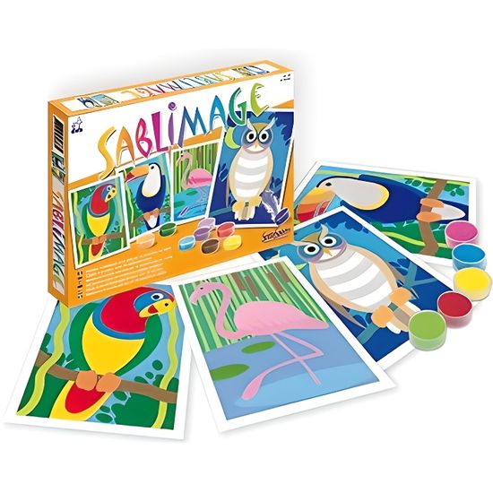 Sentosphère 3908821 Sablimage Sand Picture Painting Set for Children, Animal Motif