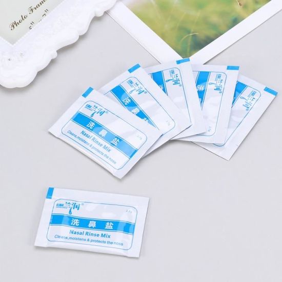 1 boîte de rinçage nasal Portable non iodé soulagement des allergies nettoyant de sel de lavage