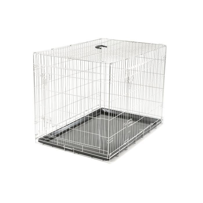 CAGE MÉTALLIQUE PLIABLE CLASSIC ARGENT 109X71X79CM