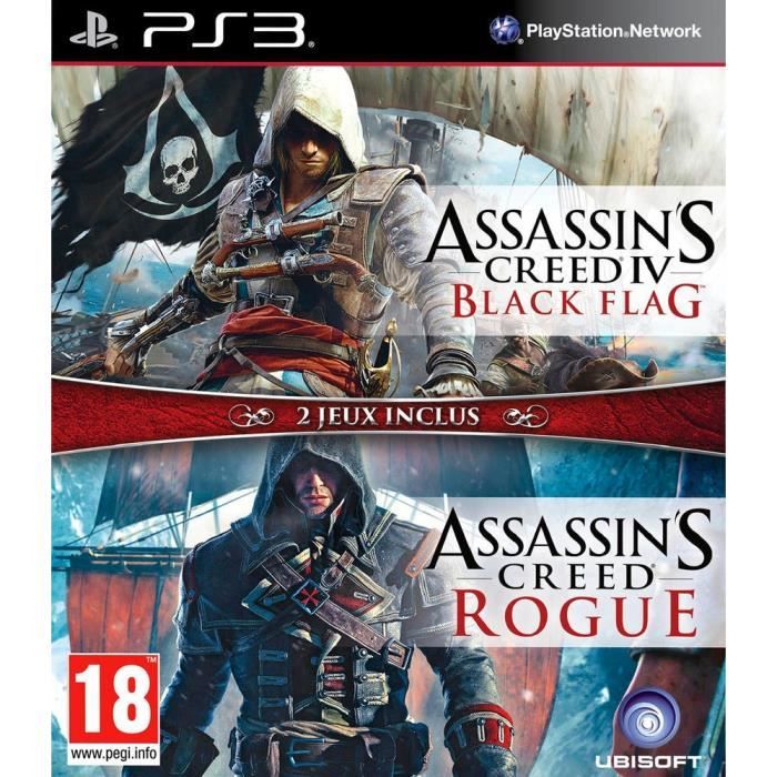 Ubisoft Assassin'S Creed 4 : Black Flag + Assassin'S Creed Rogue Jeux PS3