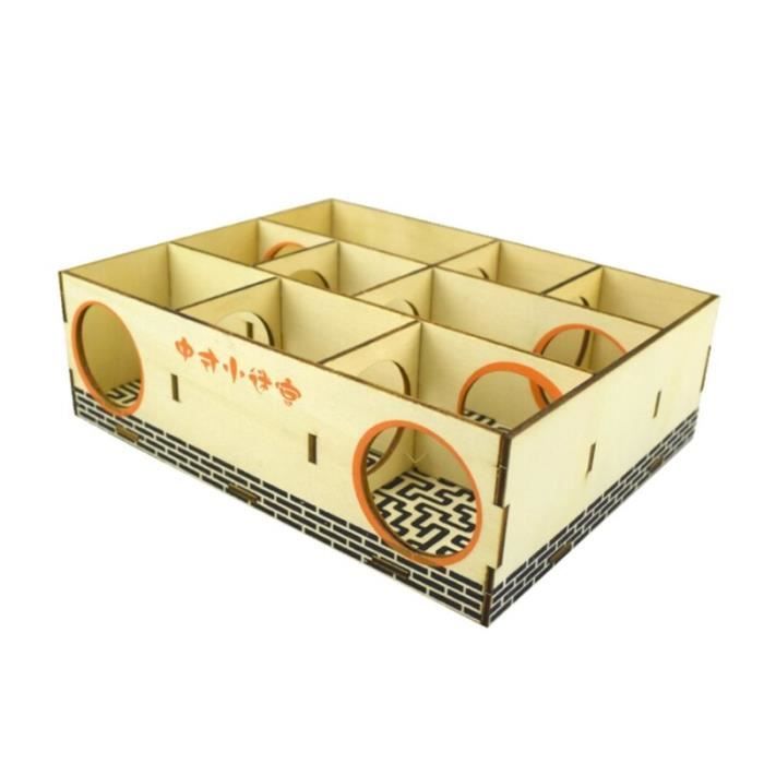 Labyrinthe En Bois Pour Hamster - Tunnel De Jeu 22x22x5 Cm, Maison Et Activité Pour Chinchilla, Furet, Lapin - 6