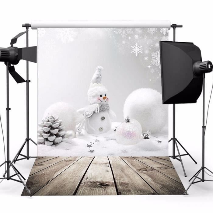 U Toile de Fond Photographie Studio Photo Noël Bonhomme Neige 3x5ft