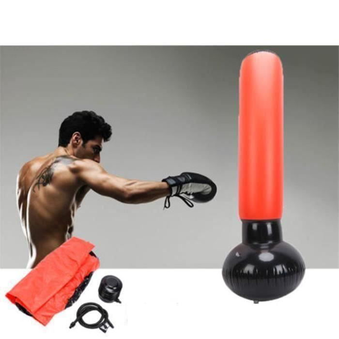 Punching-Ball Gonflable de Poinçon Sac de Boxe 165cm Avec Pompe à Air