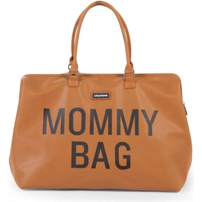 CHILDHOME Mommy Bag Sac A Langer Look Cuir Brun - Référence : CWMBBLLBR