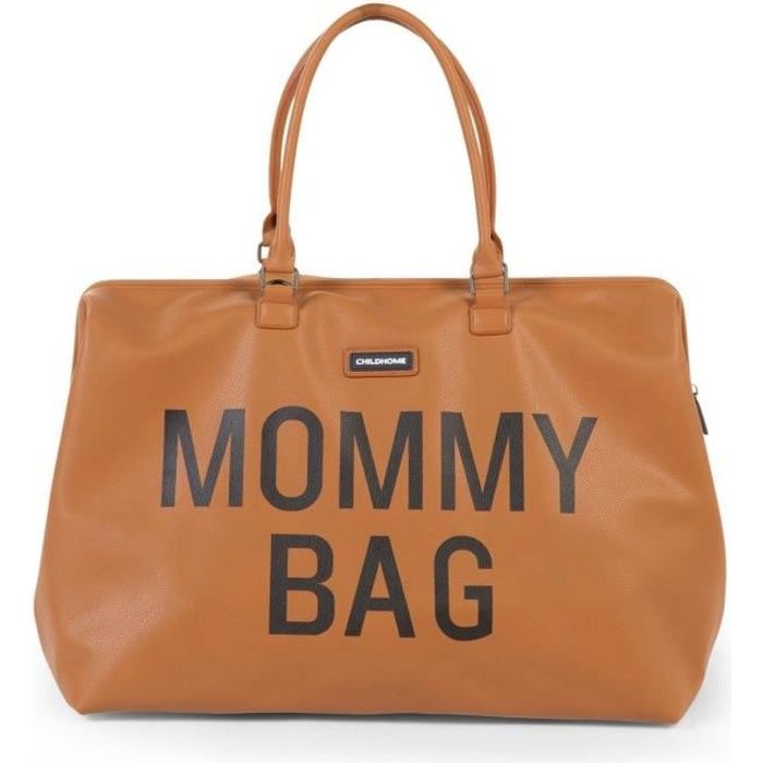 CHILDHOME Mommy Bag Sac A Langer Look Cuir Brun - Référence : CWMBBLLBR