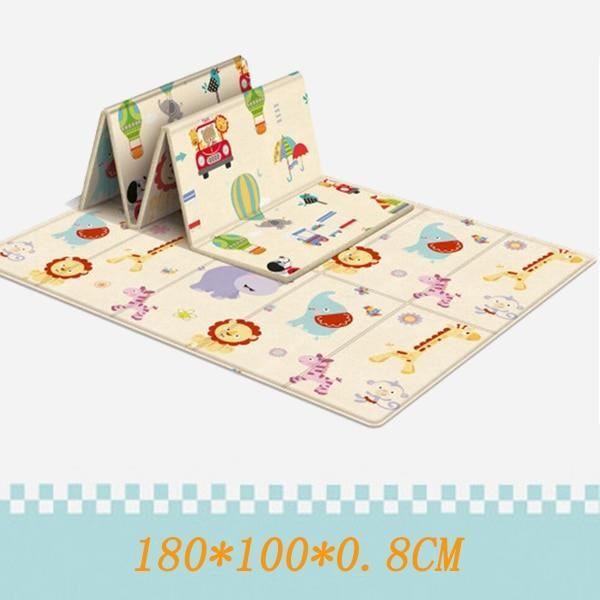 Tapis d'éveil,180*100CM pliable tapis pour enfants enfants jouets dessin animé bébé tapis de jeu Double face bébé - Type PJ3744A