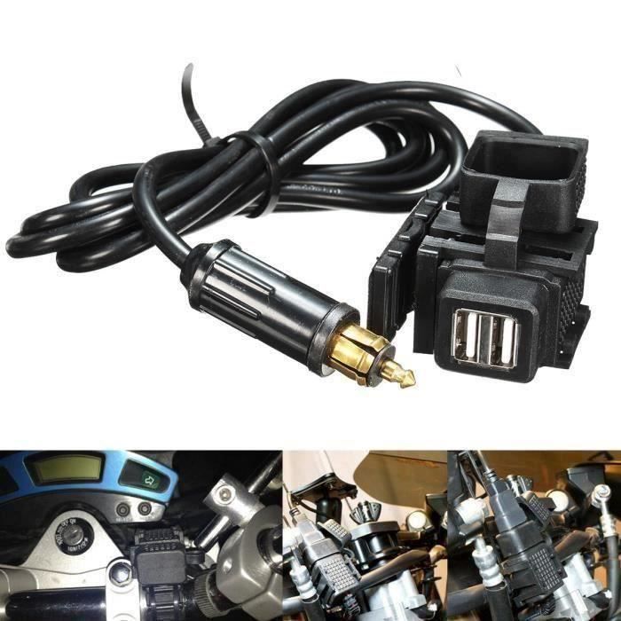 TEMPSA Moto GPS Téléphone Dual USB Allume-cigare Port Prise Alimentation Chargeur Pour BMW