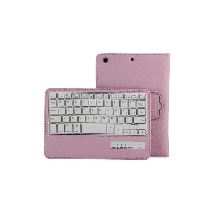Pour iPad Mini 2 Mini 3 Mini 4 magnétiquement détachable Bluetooth clavier portefeuille Folio housse en cuir pour IPad M*CD2023