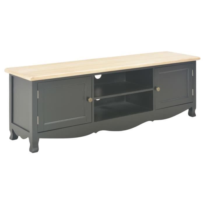 Meuble TV pour télévision - Meuble DVD - Haute qualité - Noir 120 x 30 x 40 cm Bois®MSCHWL®