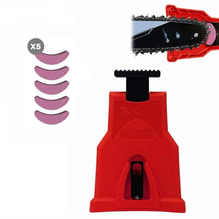 Affuteuse chaine tronconneuse avec kit de 5 pierres à aiguiser affuteuse de chaine tronconneuse kit affutage chaine tronçonneuse