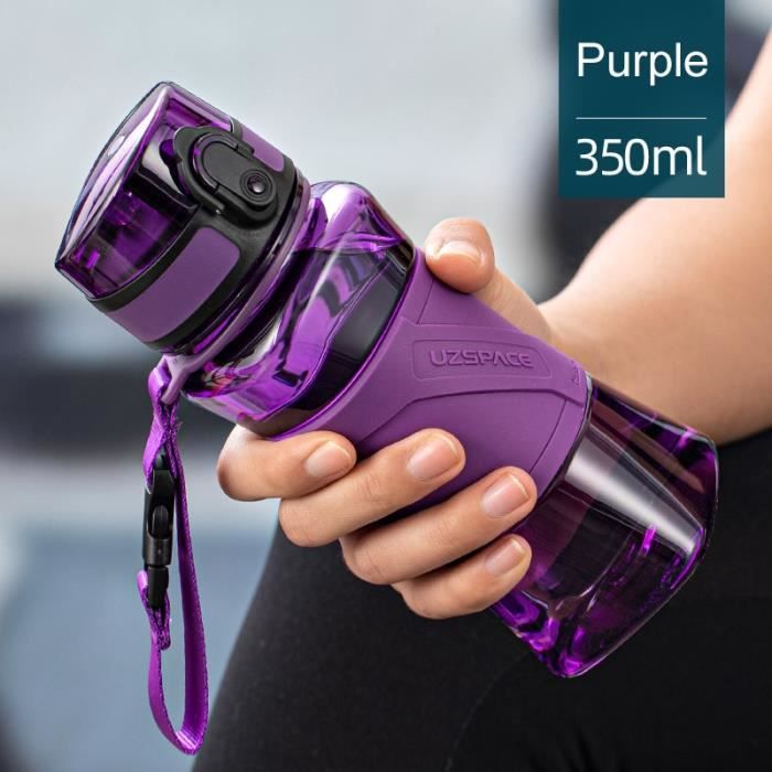 Gourde - Bouteille isotherme,UZSPACE - bouteille d'eau de sport 500ml,sans BPA,Portable,anti fuite,tasse - Type 350ml Purple