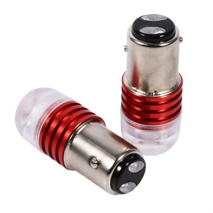 Tbest Feu de freinage arrière de voiture 2pcs rouge 1157 2357 ampoules de projecteur LED clignotantes stroboscopiques pour feux de