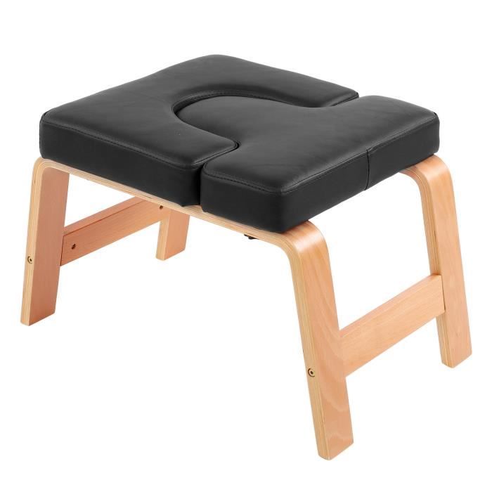 Chaise d'Inversion de Yoga Tabouret de Poirier de Musculation à Maison (Noir)