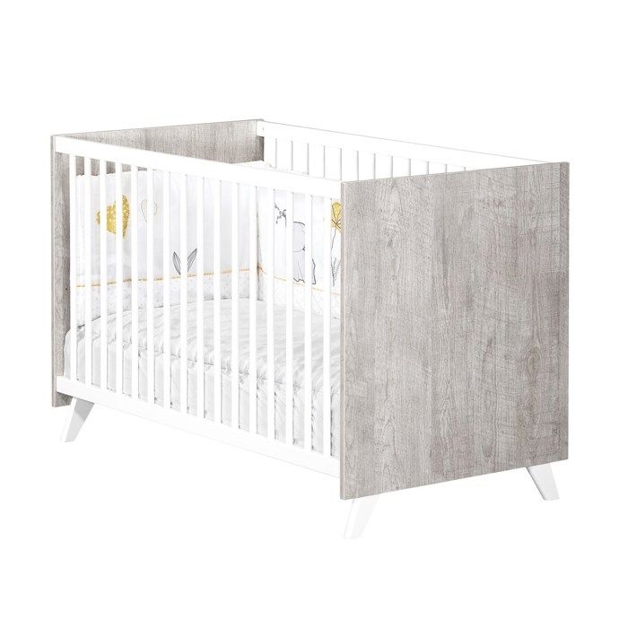 Babyprice - SCANDI GRIS - Lit Bébé 120 x 60