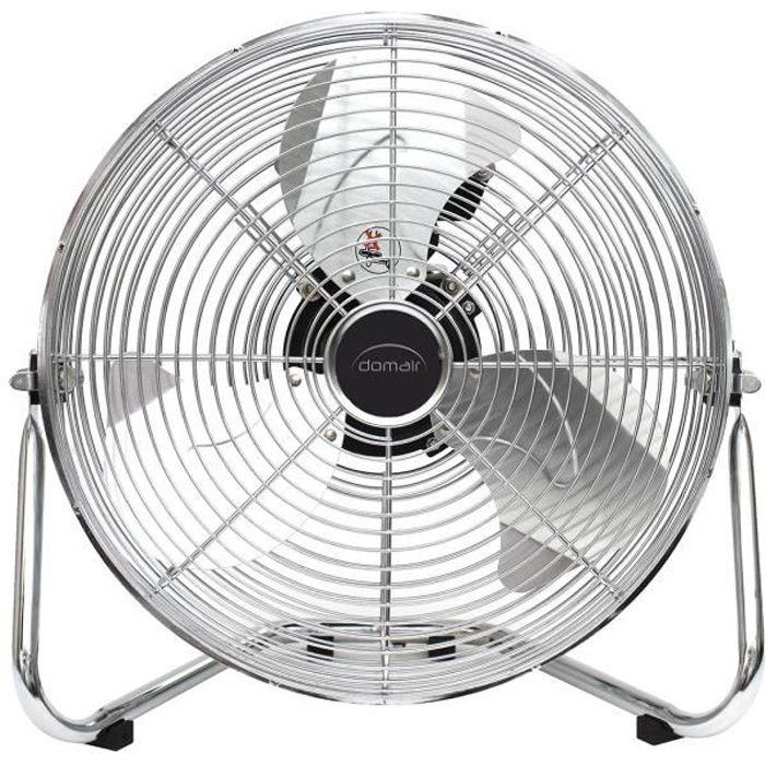 DOMAIR BA30CC - Brasseur d'air - 48 Watts - À poser - 30 cm - 3 vitesses - 3 pales - Inclinable - Chrome