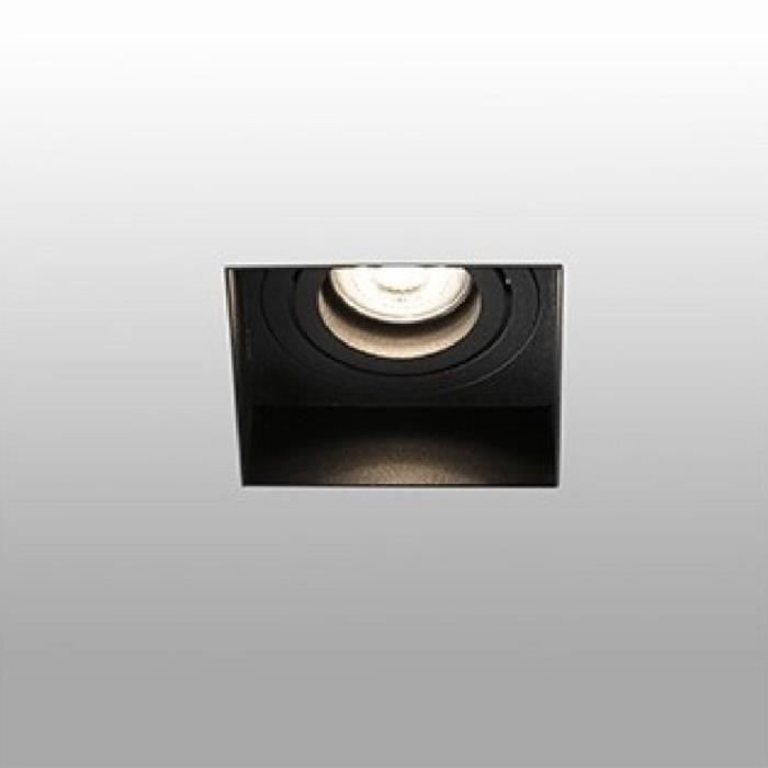 HYDE-Spot encastrable carré orientable L8,2cm Noir Faro L 8,2cm / l 8,2cm / H 5,5cm