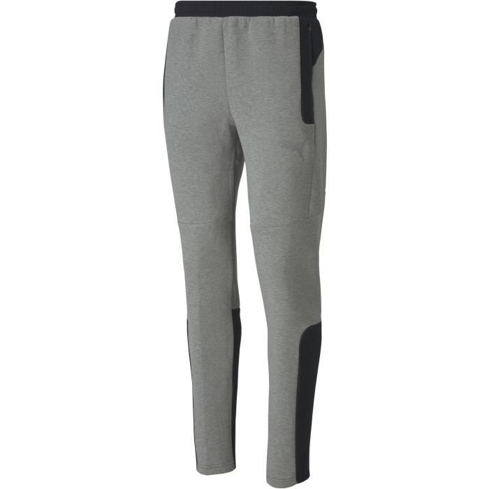PUMA - Jogging Evostripe - Poches avec fermeture éclair - coupe slim - technologie Drycell - noir/gris - homme