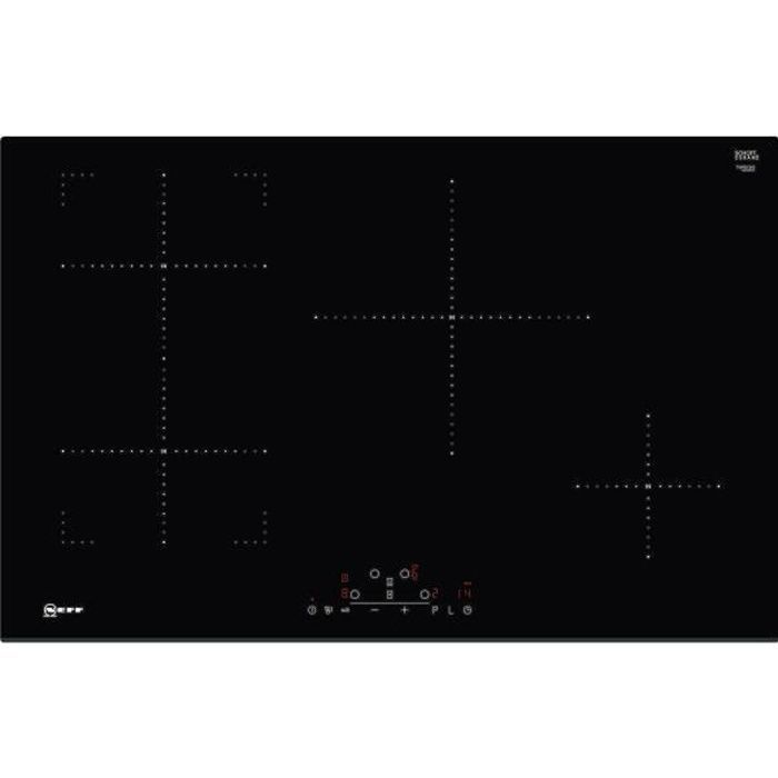 INDUCTION - 4 zones dt 1x Ø 28 cm 3,7 kW + 1 CombiZone -PowerMove - MultiTouch - L 80 cm-Noir