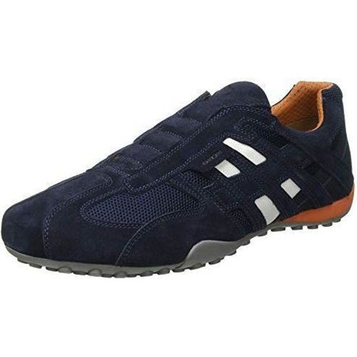 Geox Uomo Snake L, Baskets Basses Homme, Bleu (Navy C4002), 40 EU