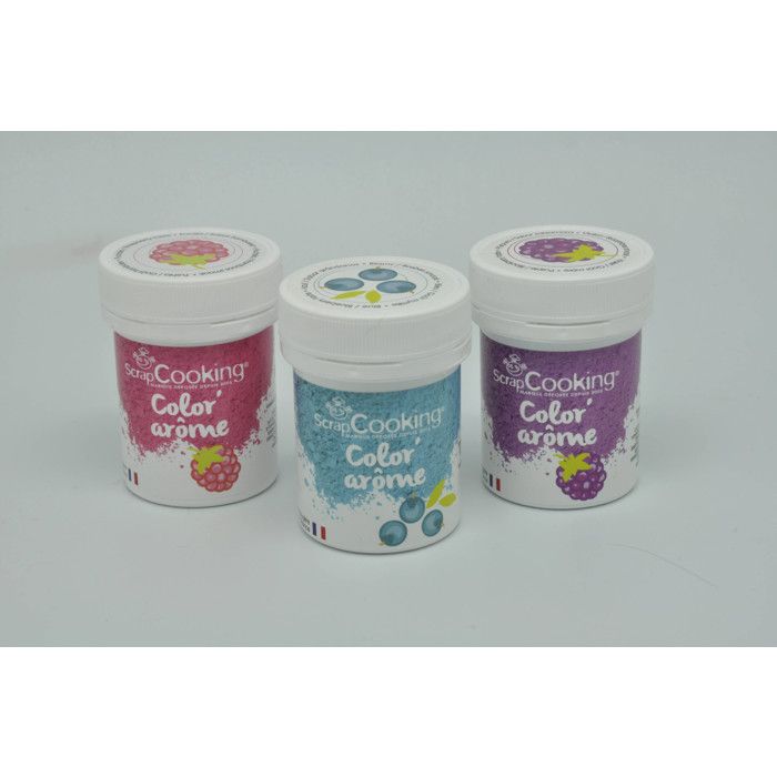 Color' arôme framboise myrtille mûre 3 pièces - Scrapcooking Multicolore - Assort.