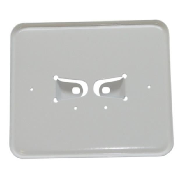 support de plaque d'immatriculation 145 x 125 mm chrome blanc